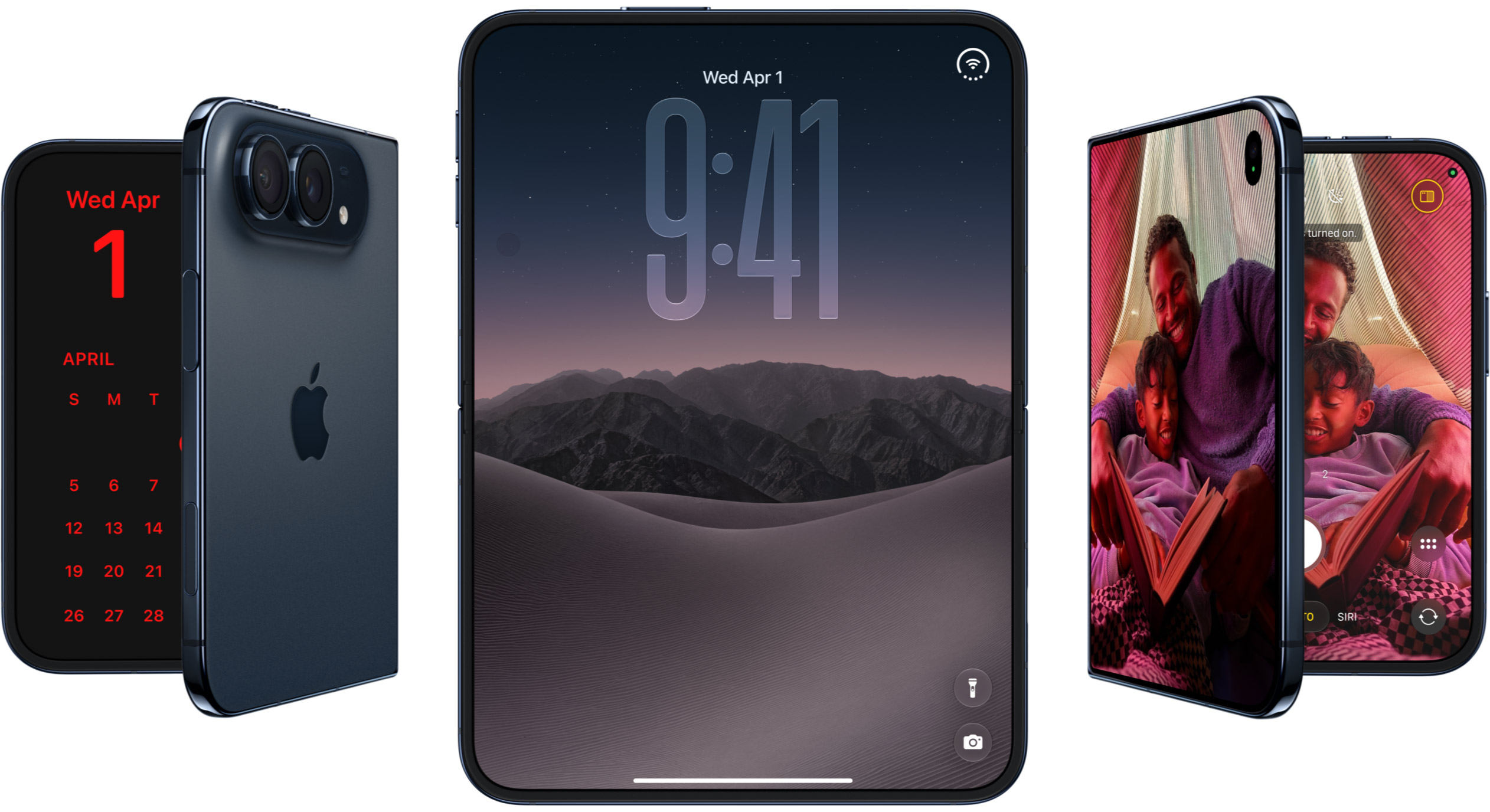 Three Night Sky iPhone Duo devices in the same three positions