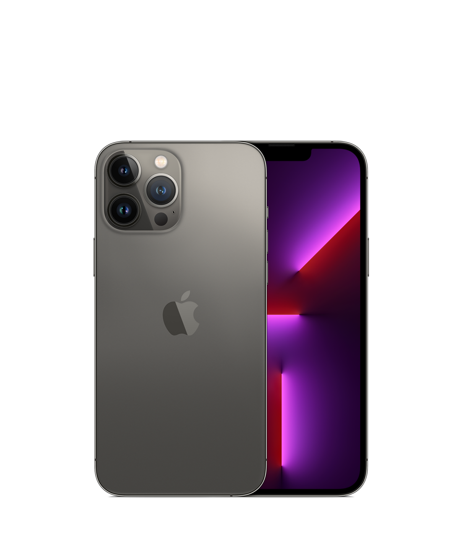 iPhone 13 Pro Max in Graphite — front and back