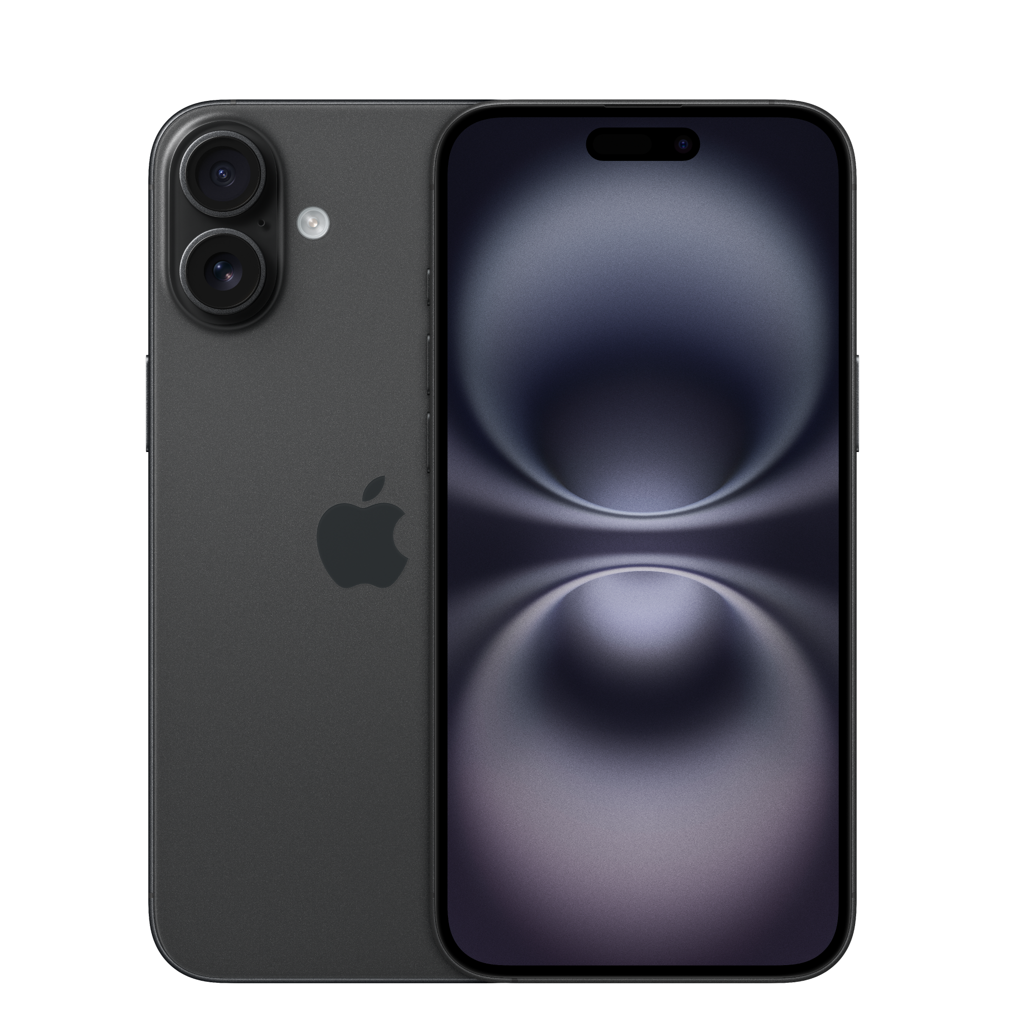 iPhone 16 Plus in Black — front and back