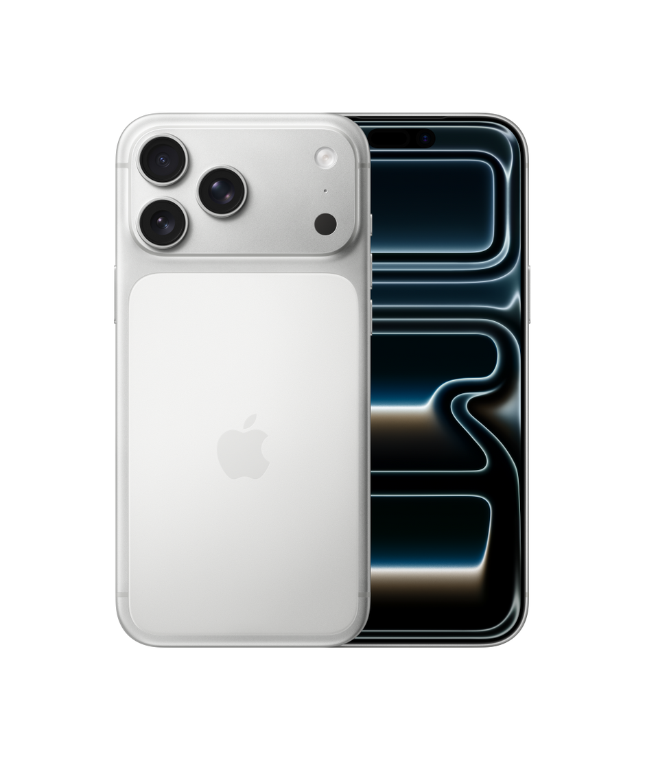 iPhone 17 Pro Max in Silver — front and back