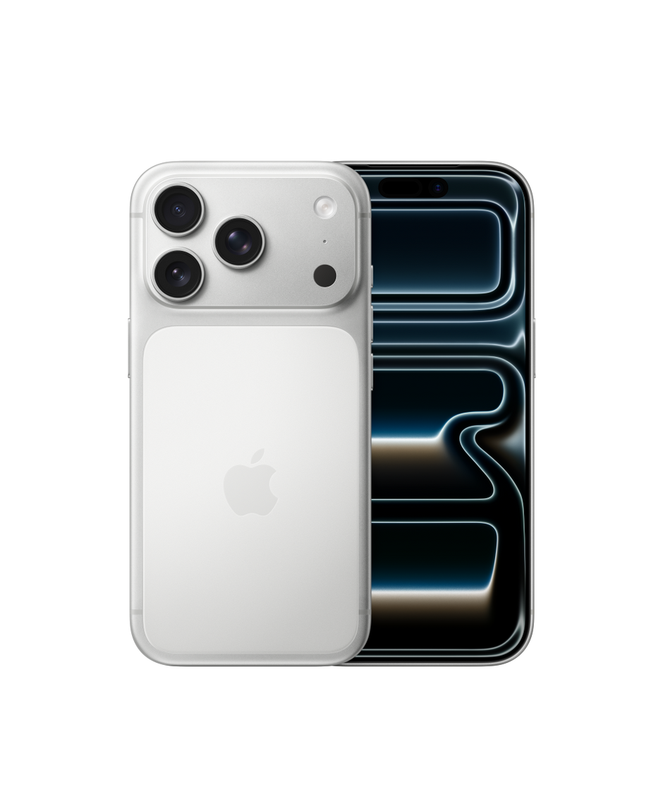 iPhone 17 Pro in Silver — front and back