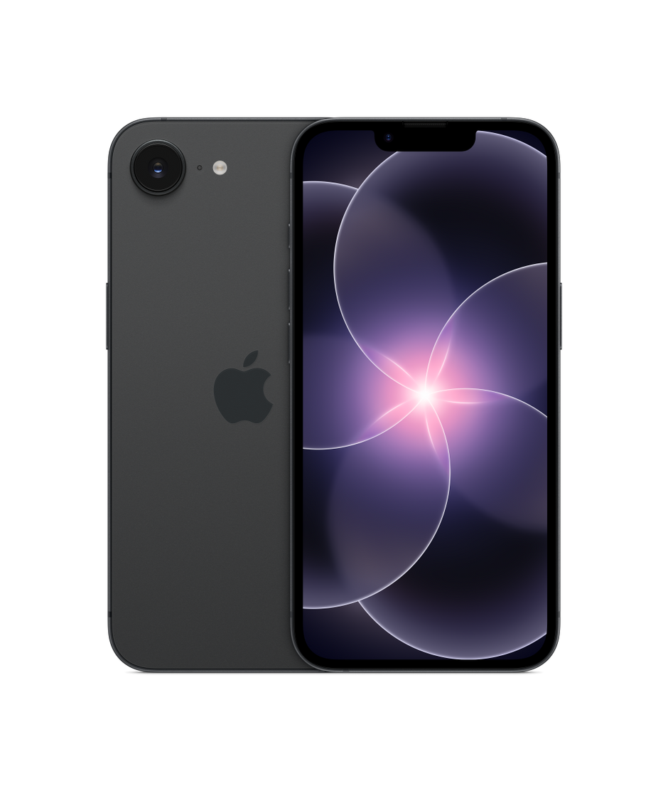 iPhone 17e in Black — front and back