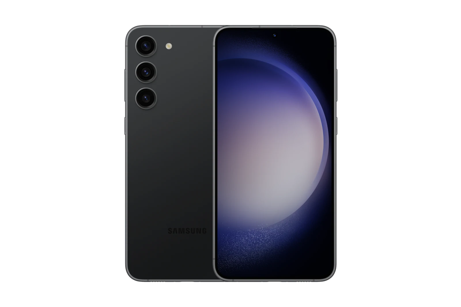 S23+ in Phantom Black, front and back.