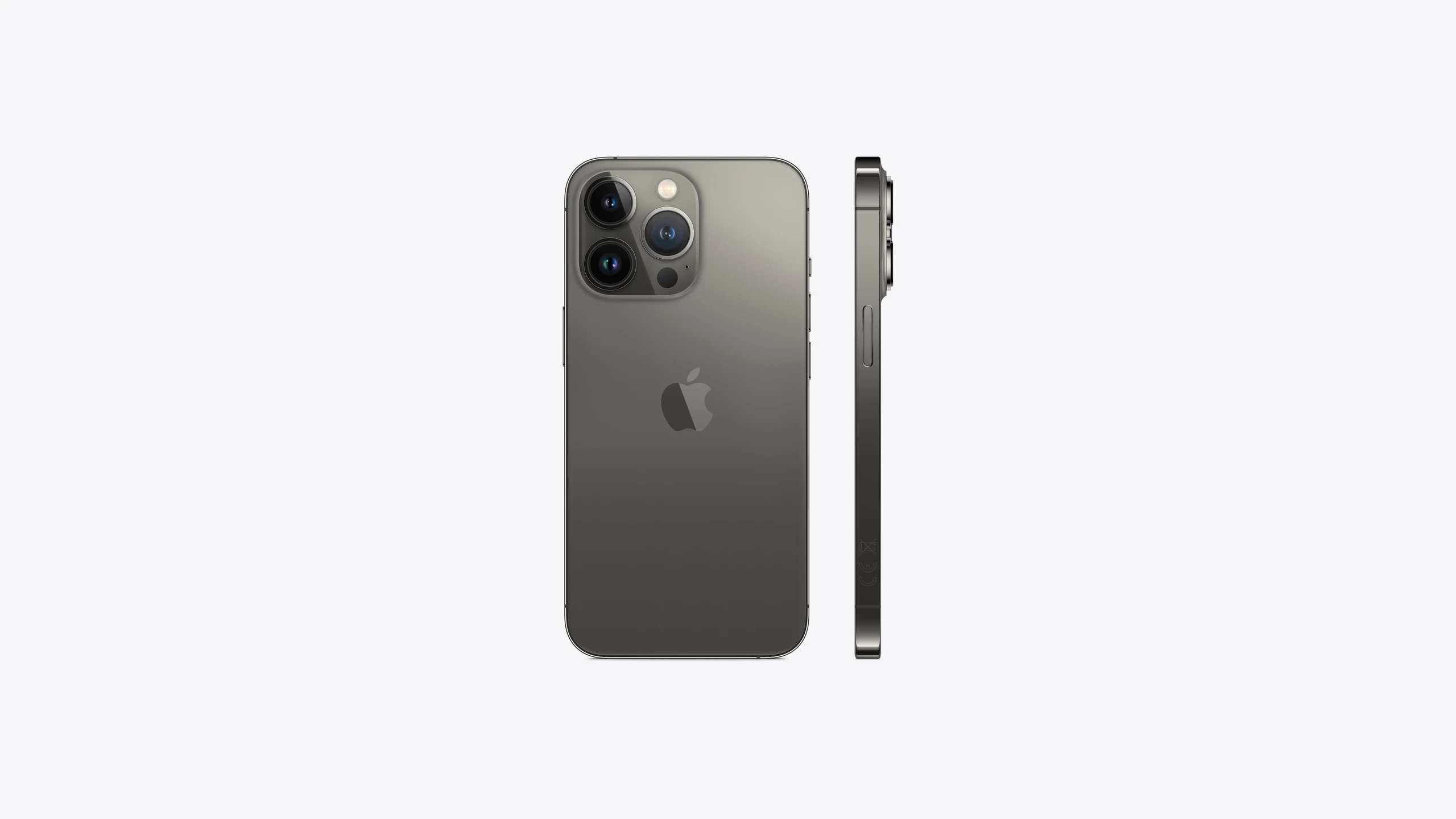 iPhone 13 Pro in Graphite — back and side