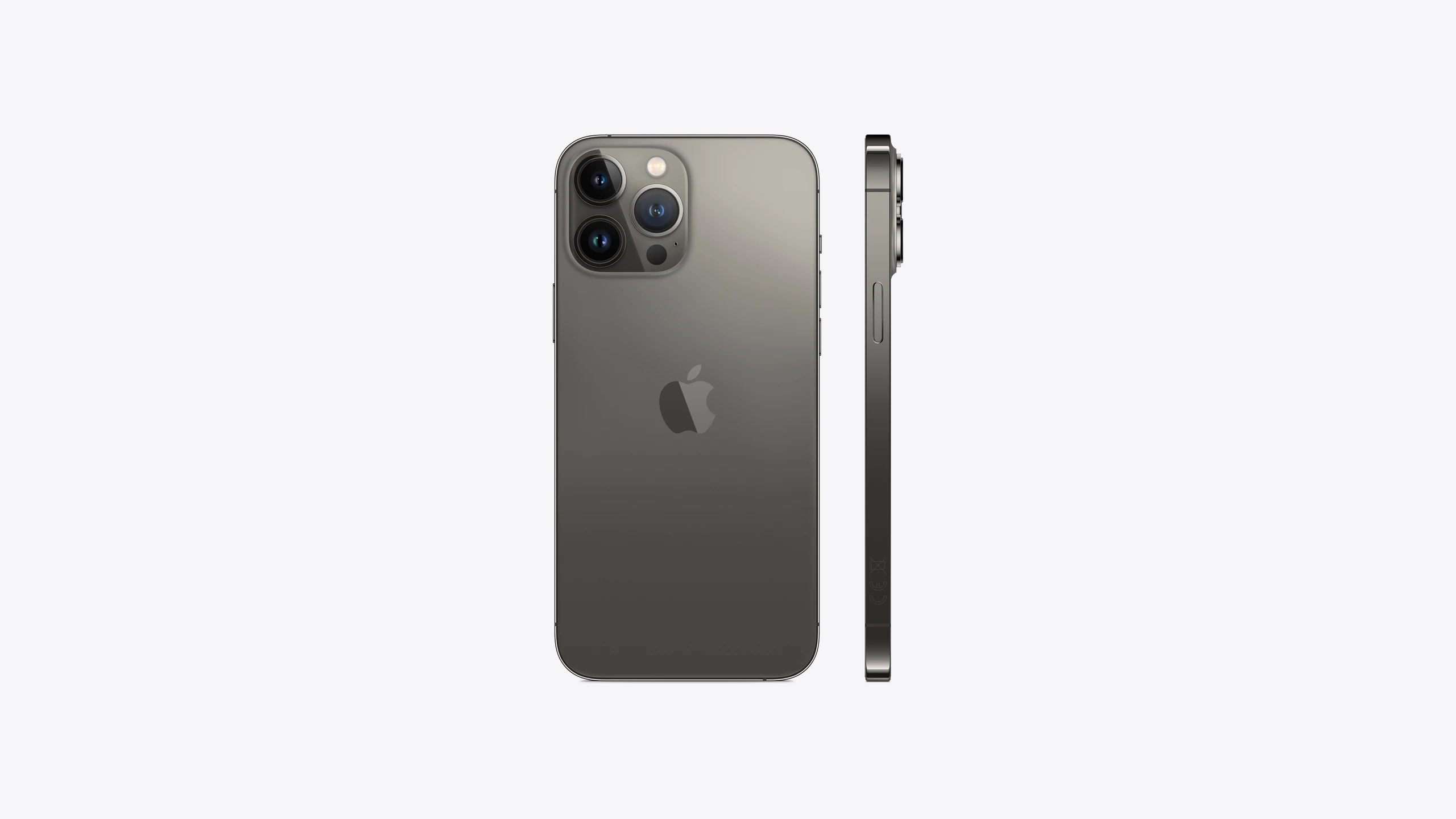 iPhone 13 Pro Max in Graphite — back and side