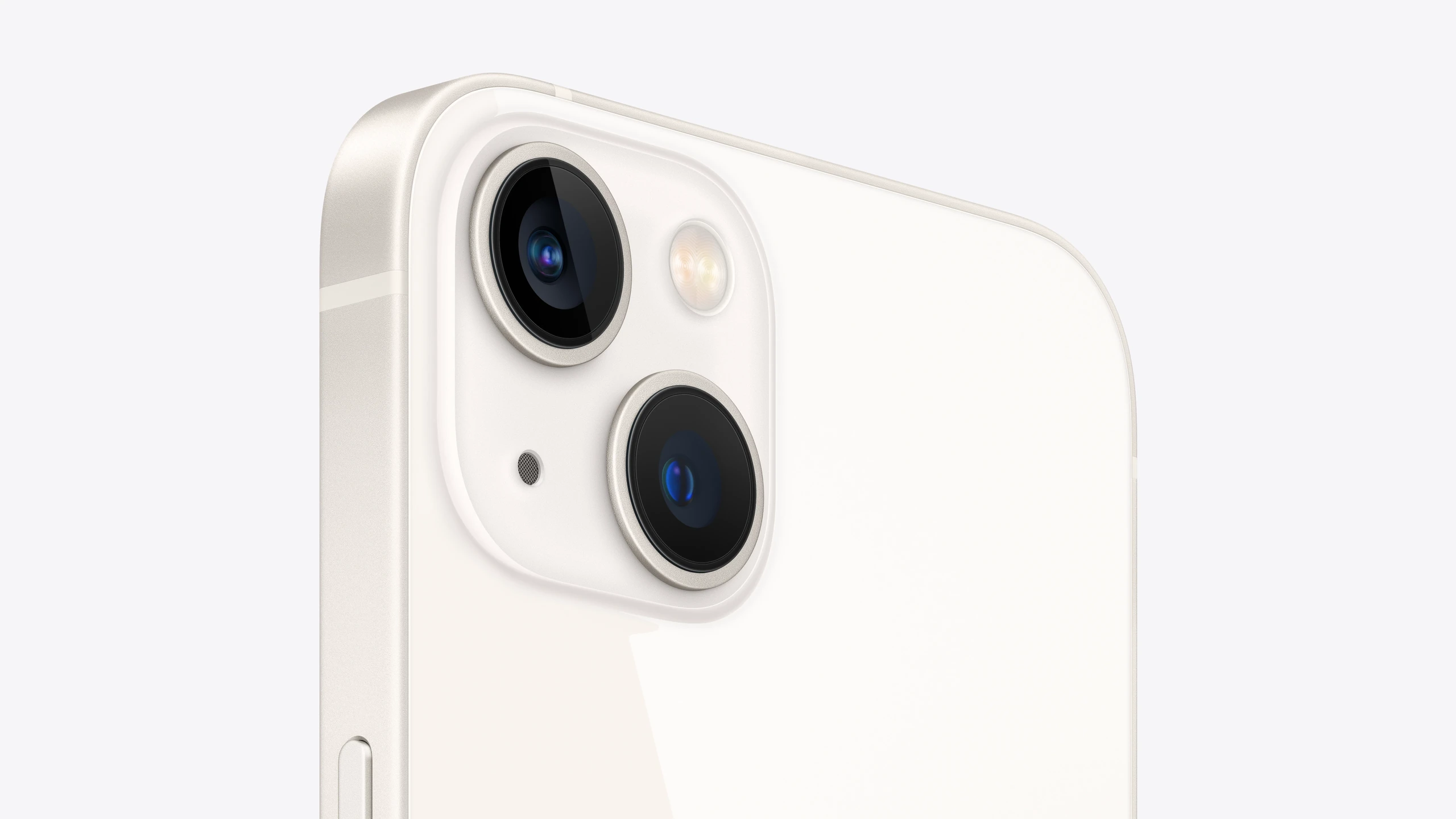 iPhone 13 in Starlight — rear camera detail