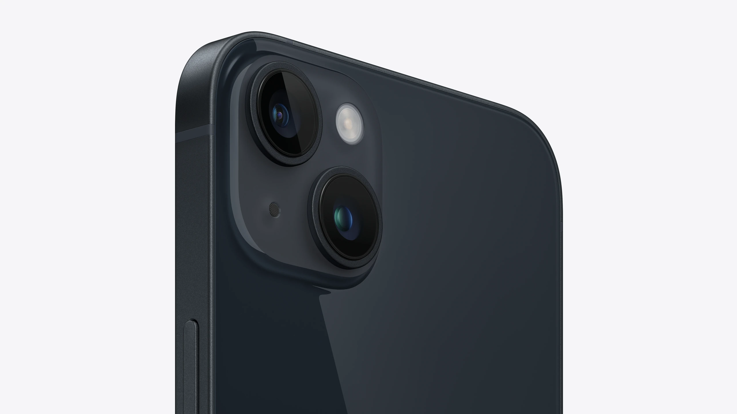 iPhone 14 Plus in Midnight — rear camera detail