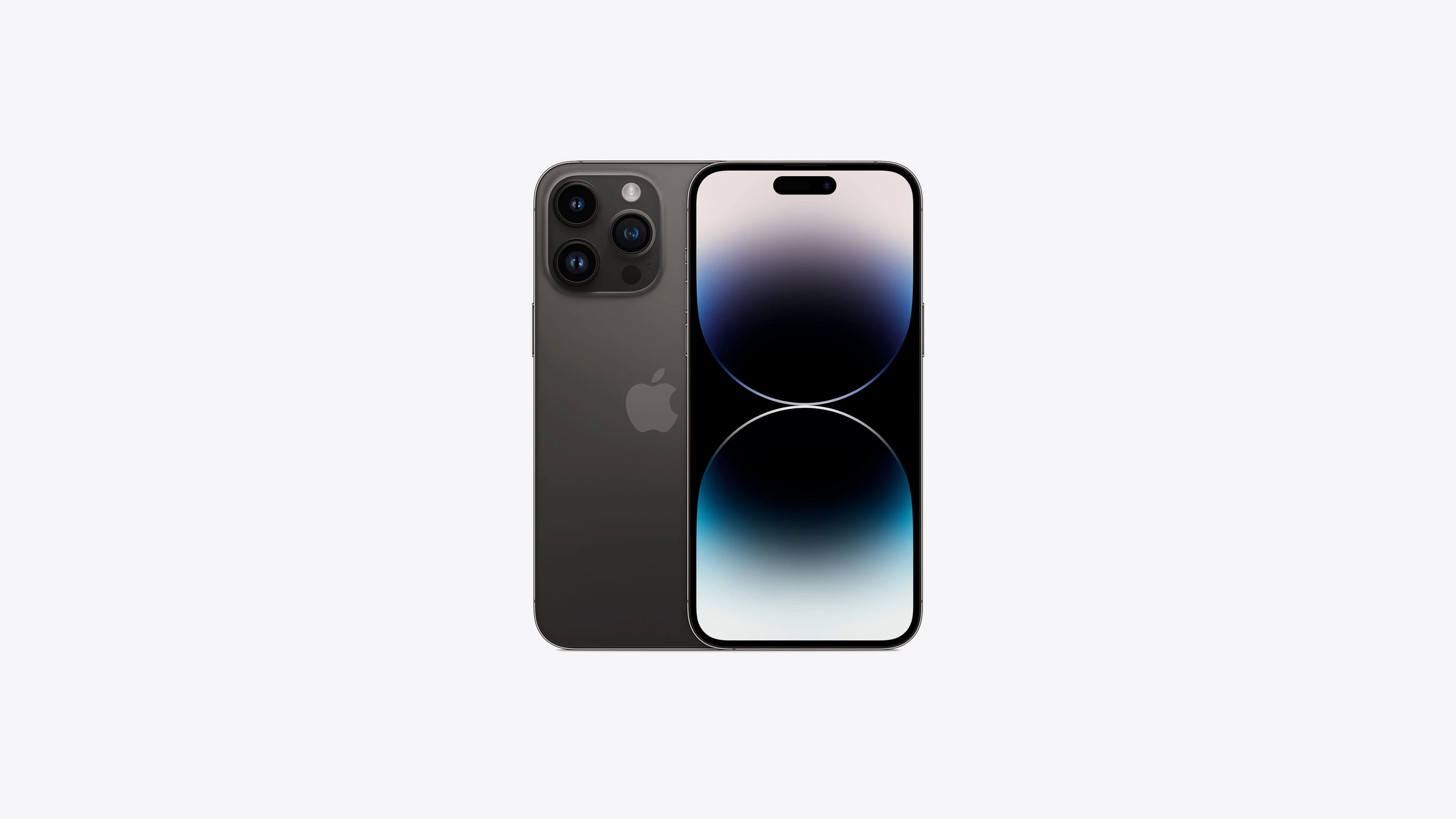 iPhone 14 Pro Max in Space Black — front and back