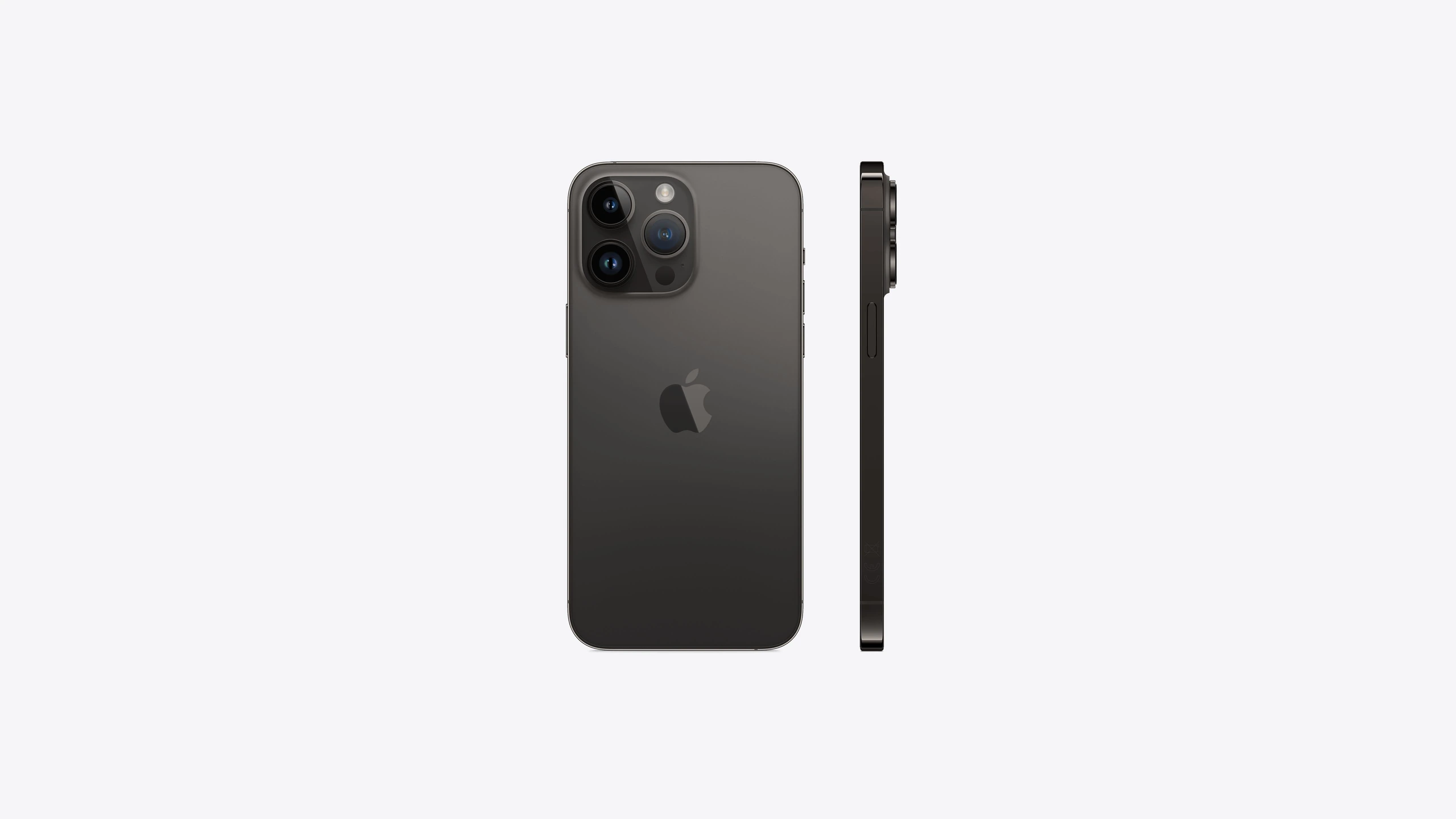 iPhone 14 Pro Max in Space Black — back and side