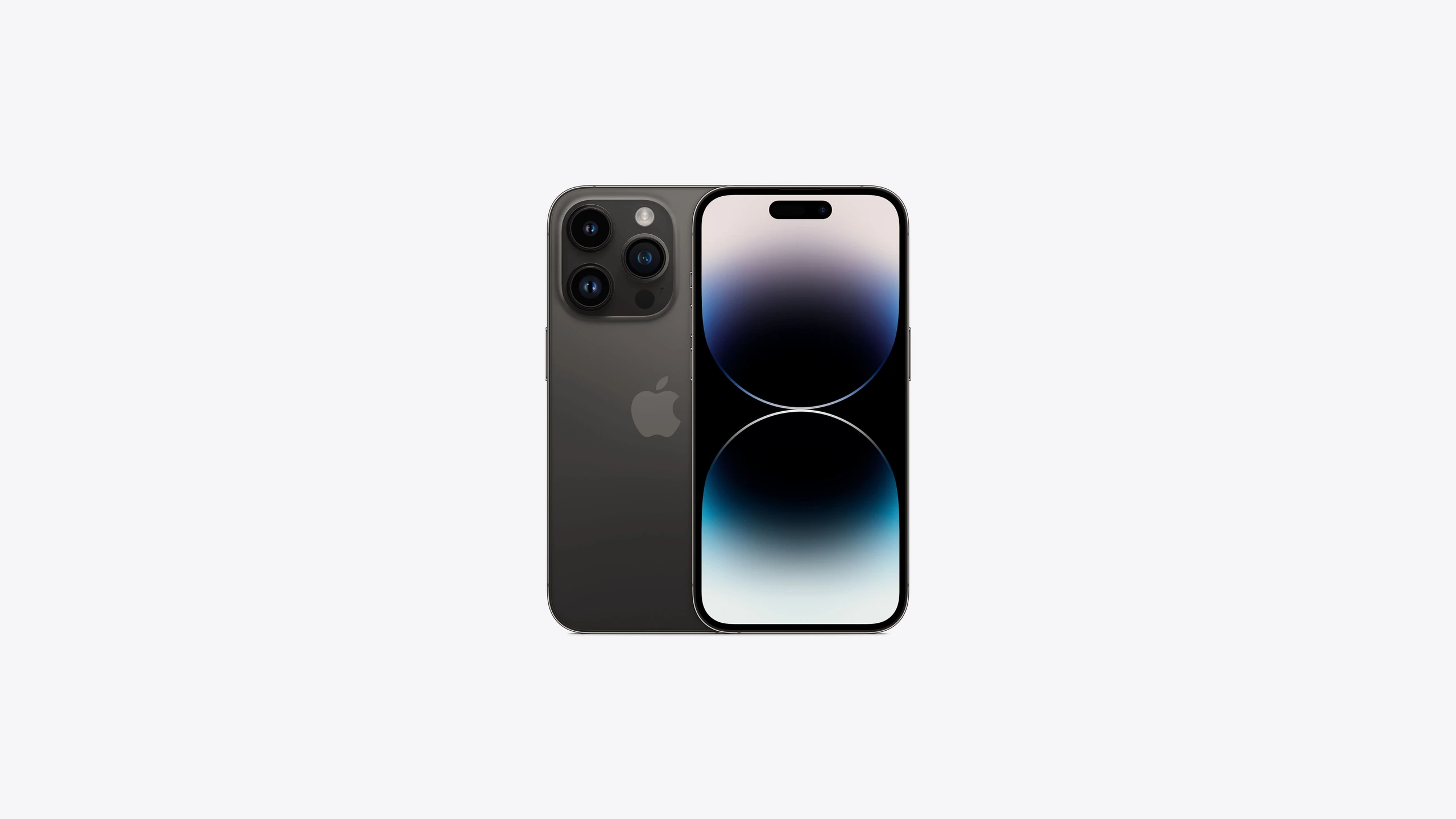 iPhone 14 Pro in Space Black — front and back