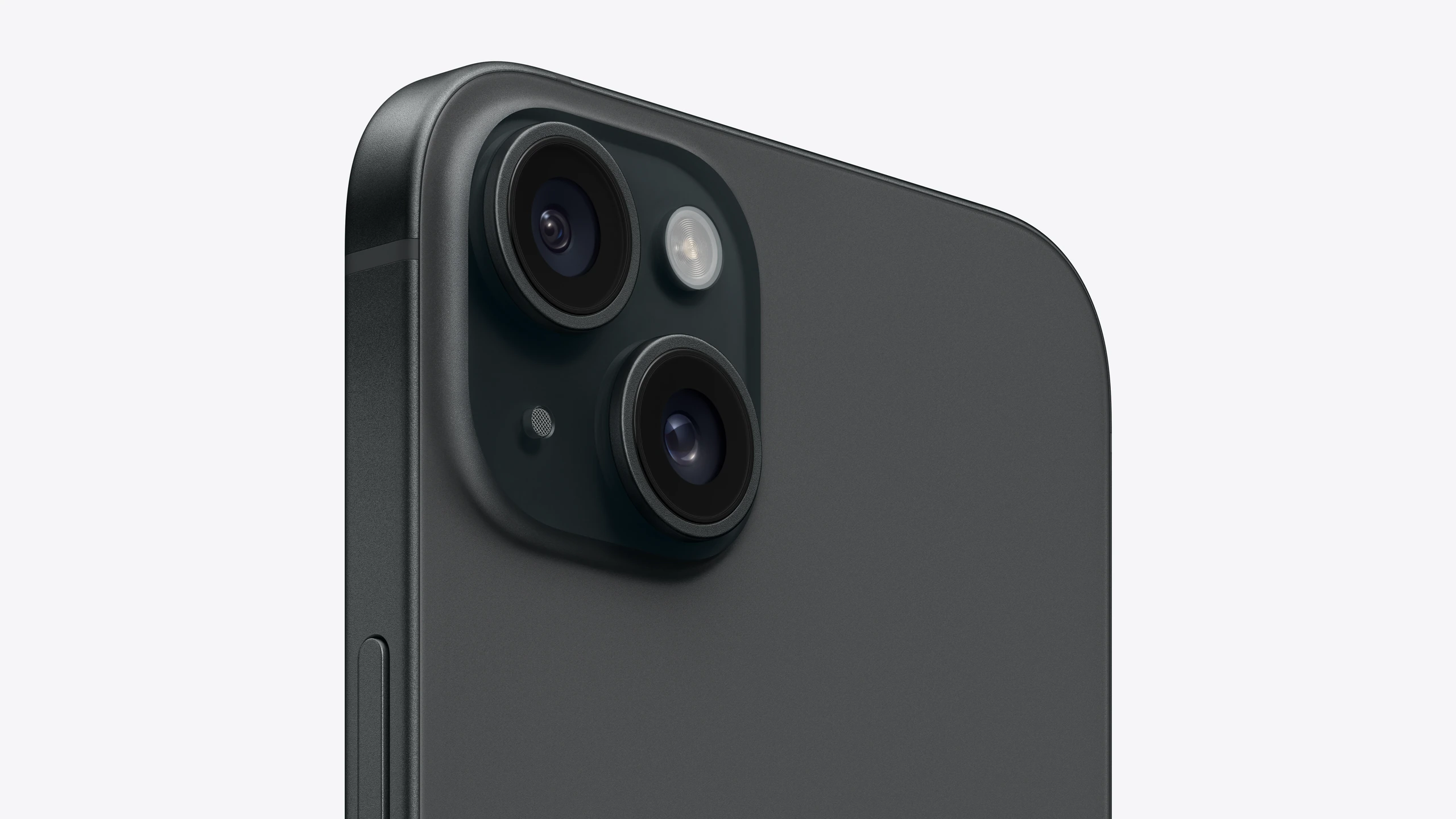 iPhone 15 Plus in Black — rear camera detail