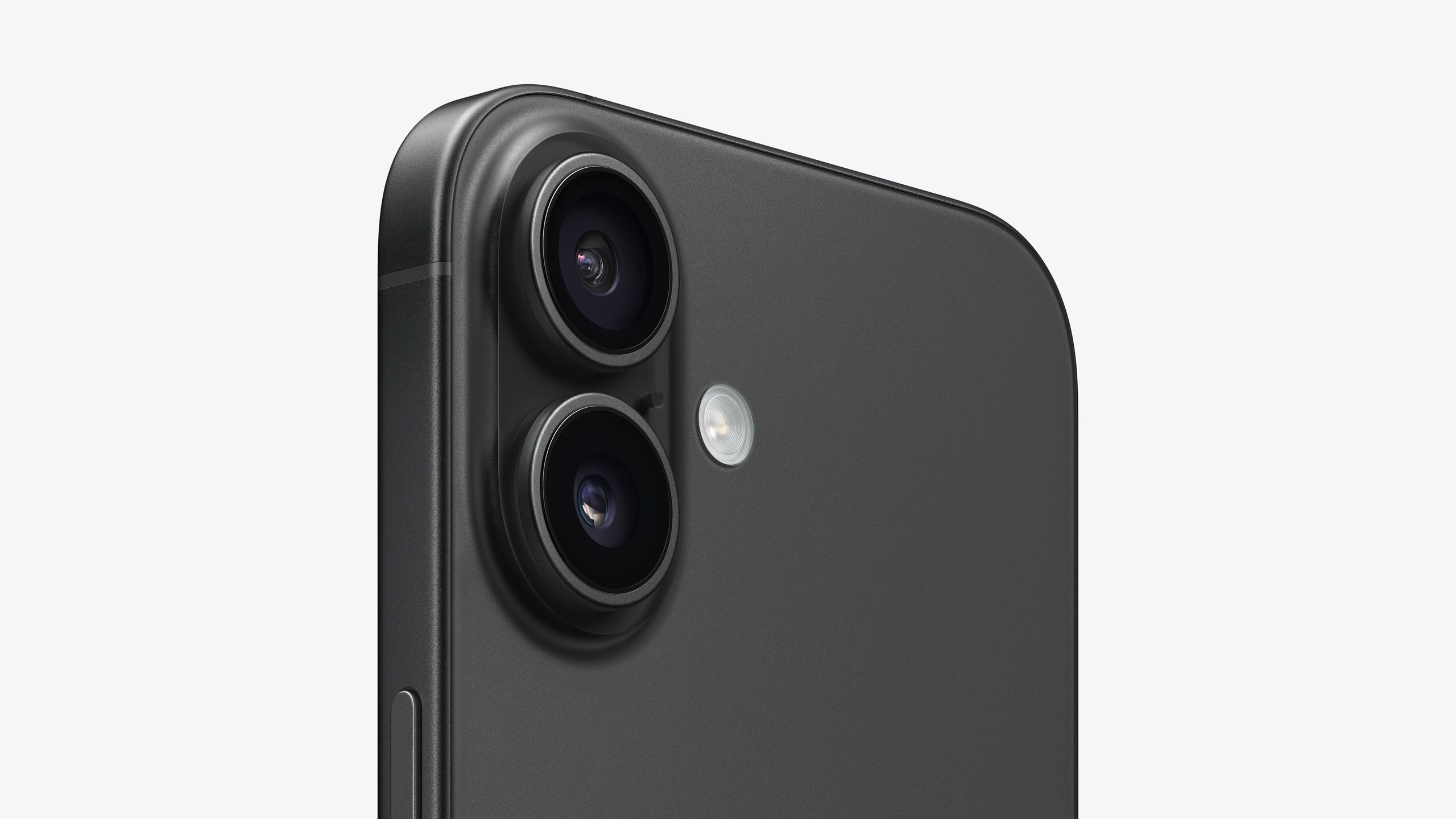 iPhone 16 in Black — rear camera detail