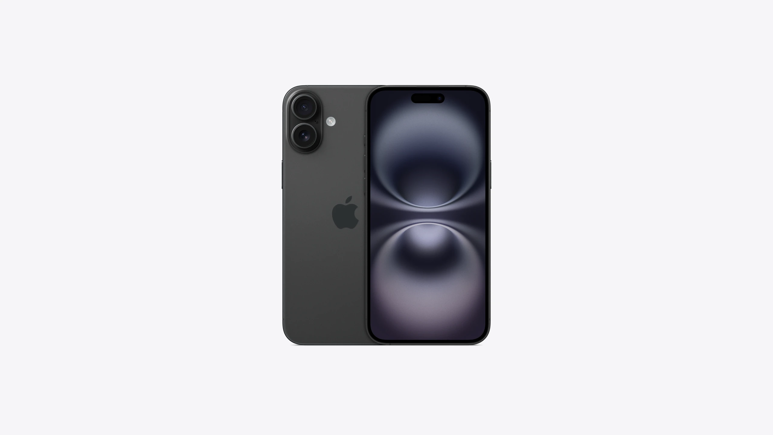 iPhone 16 Plus in Black — front and back
