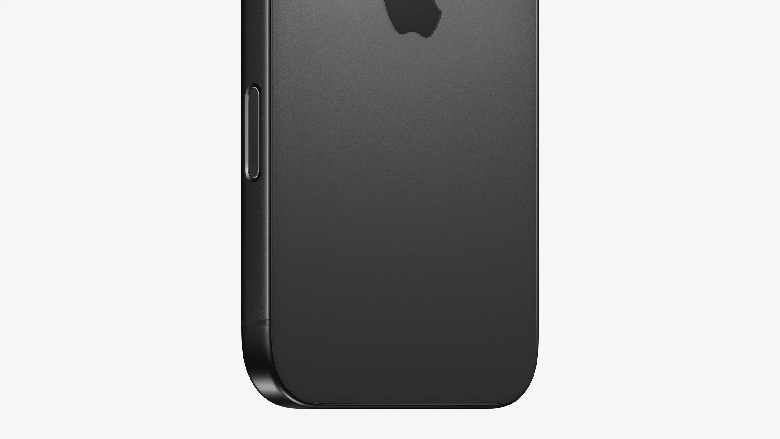iPhone 16 Pro Max in Black Titanium — camera control detail