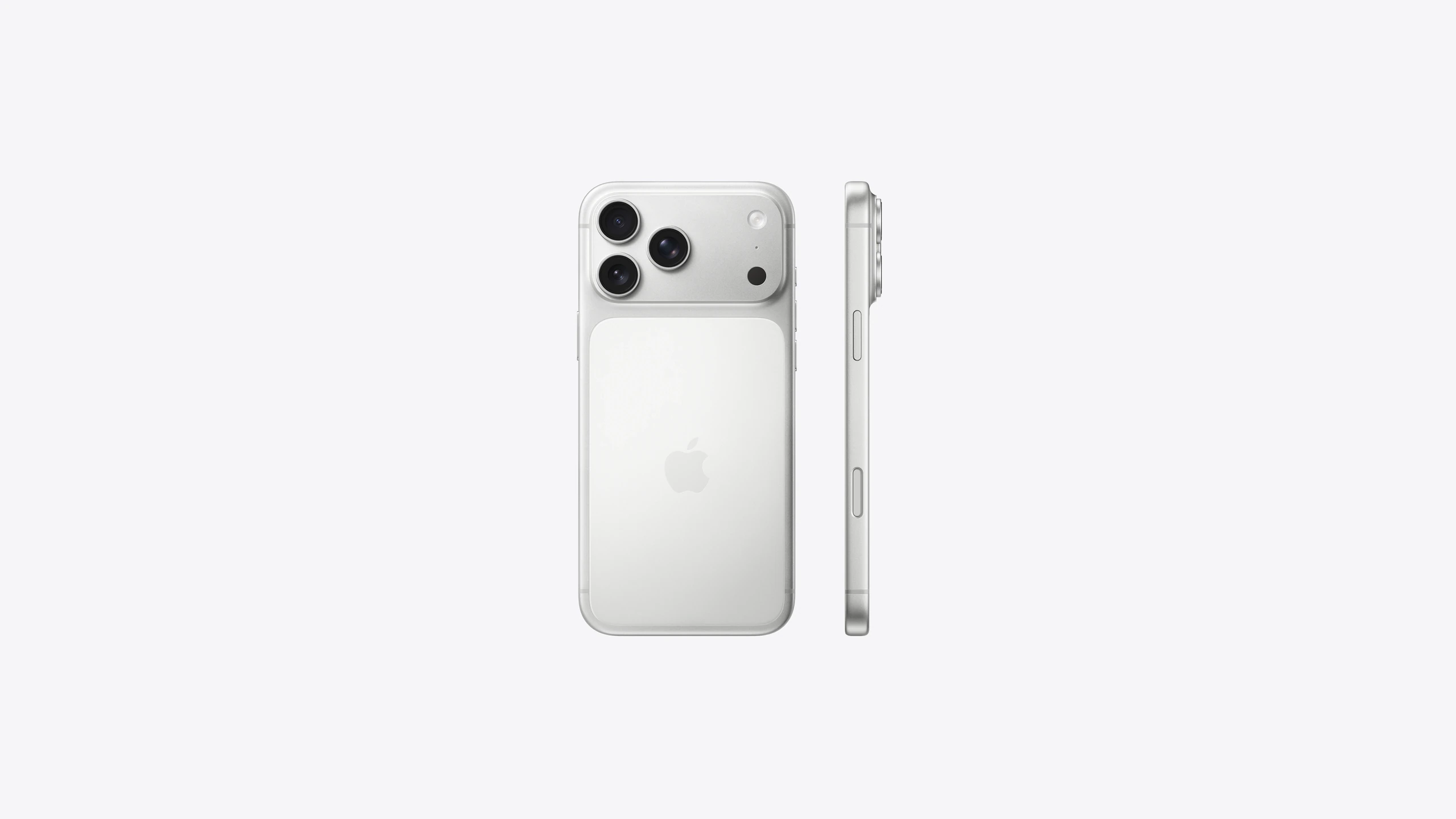 iPhone 17 Pro Max in Silver — back and side