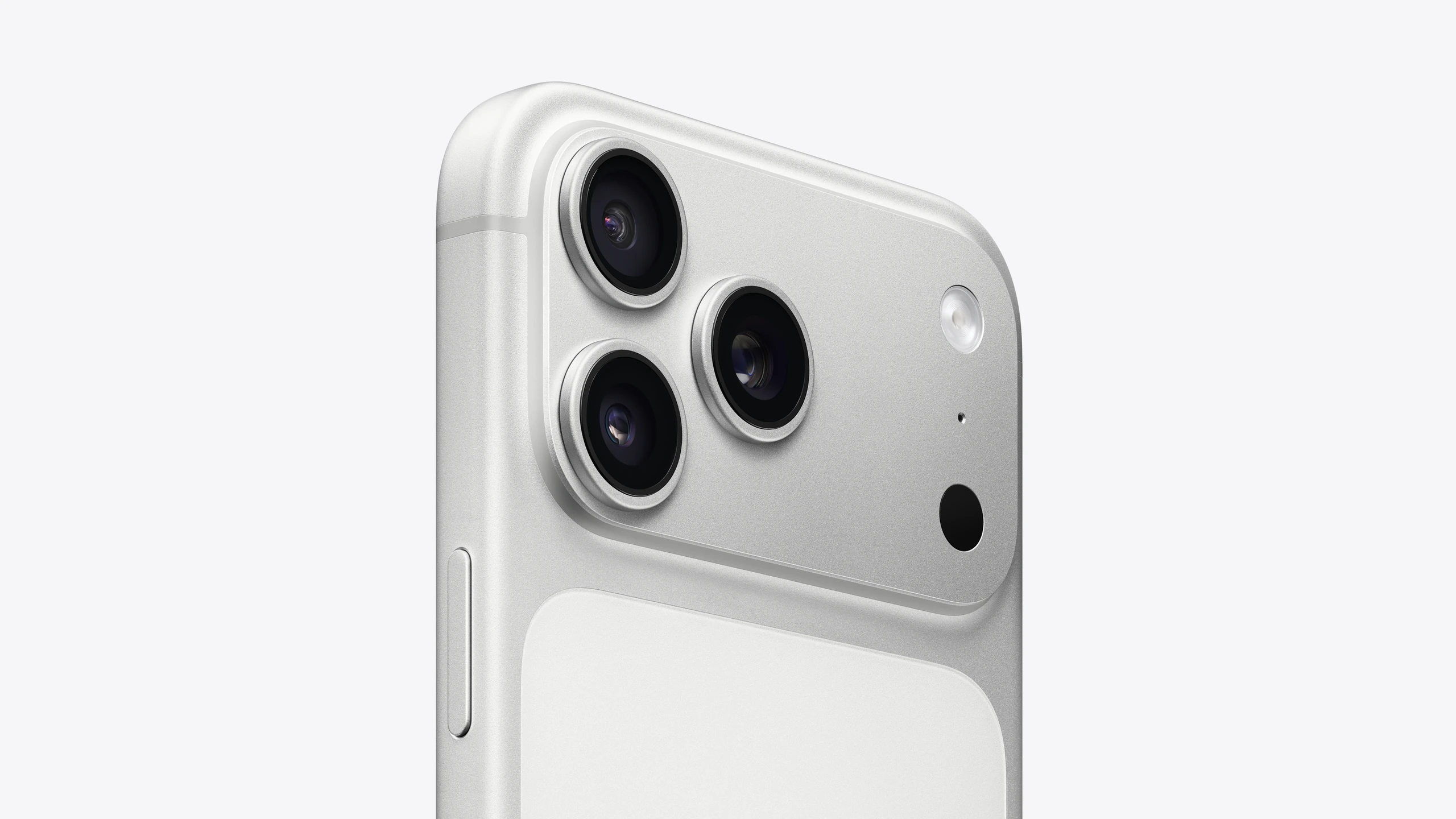 iPhone 17 Pro Max in Silver — rear camera detail
