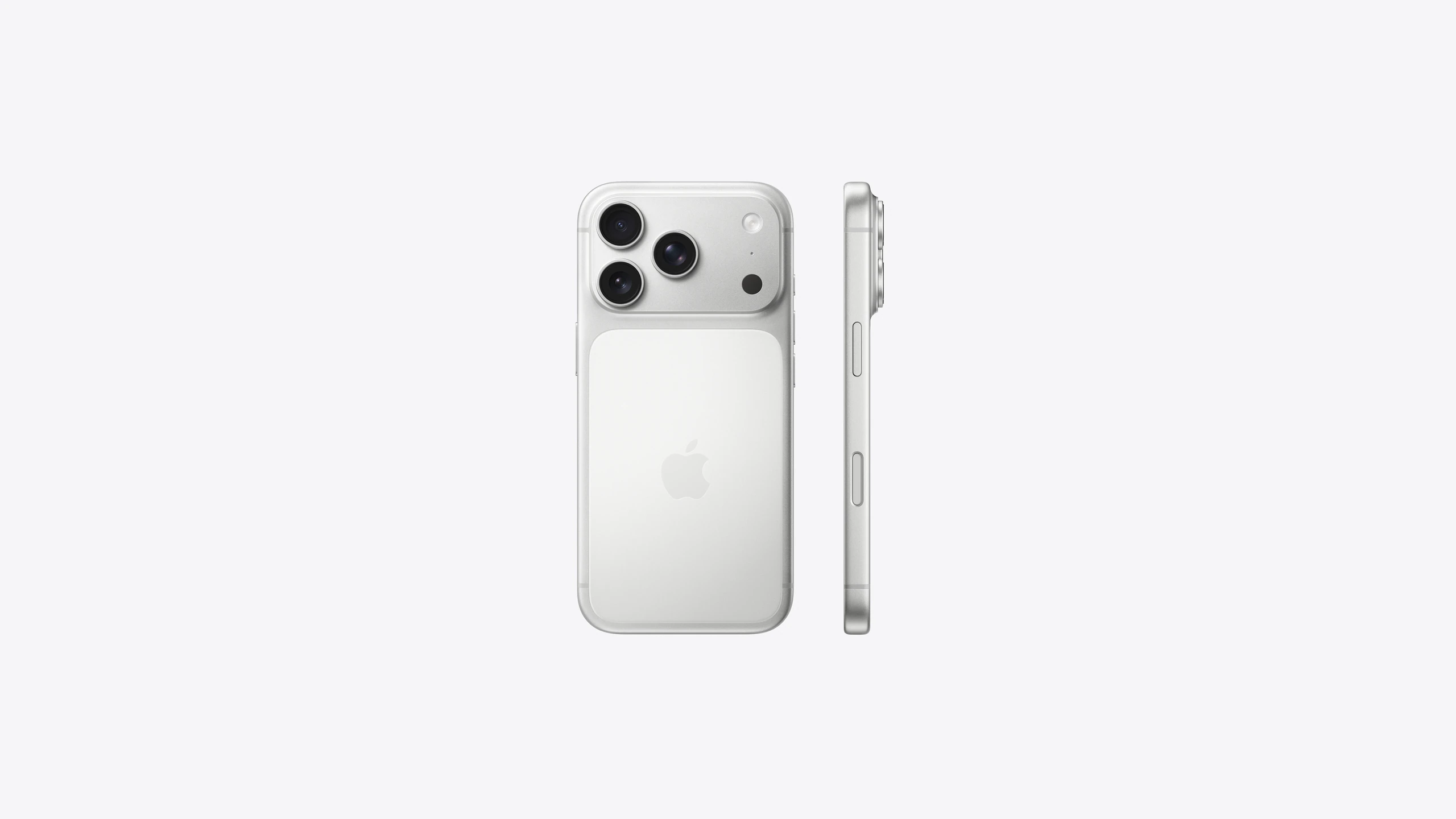 iPhone 17 Pro in Silver — back and side