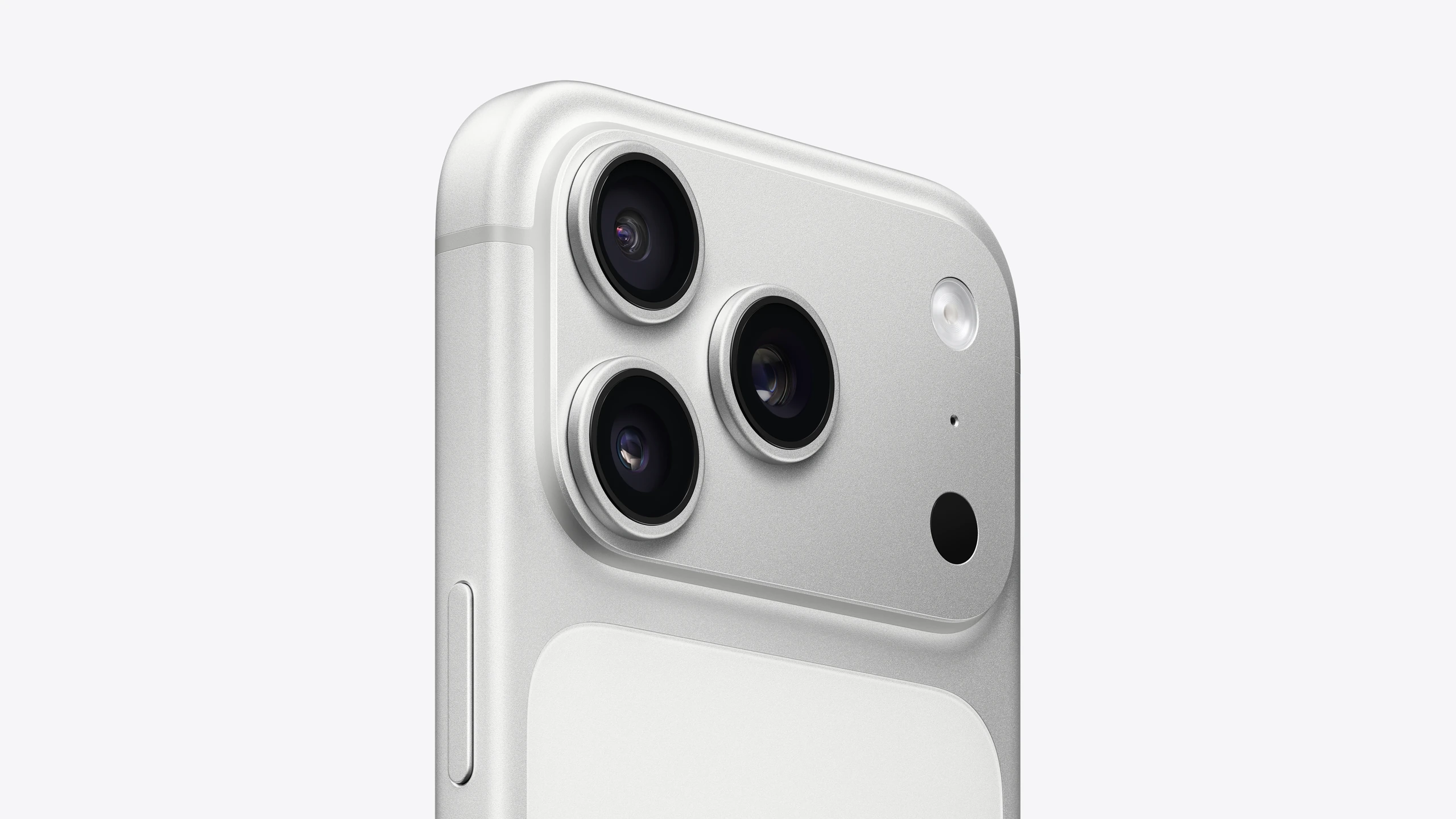 iPhone 17 Pro in Silver — rear camera detail