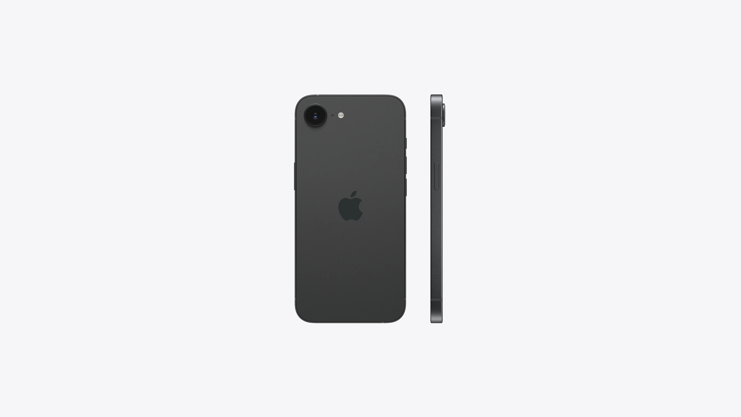 iPhone 17e in Black — back and side