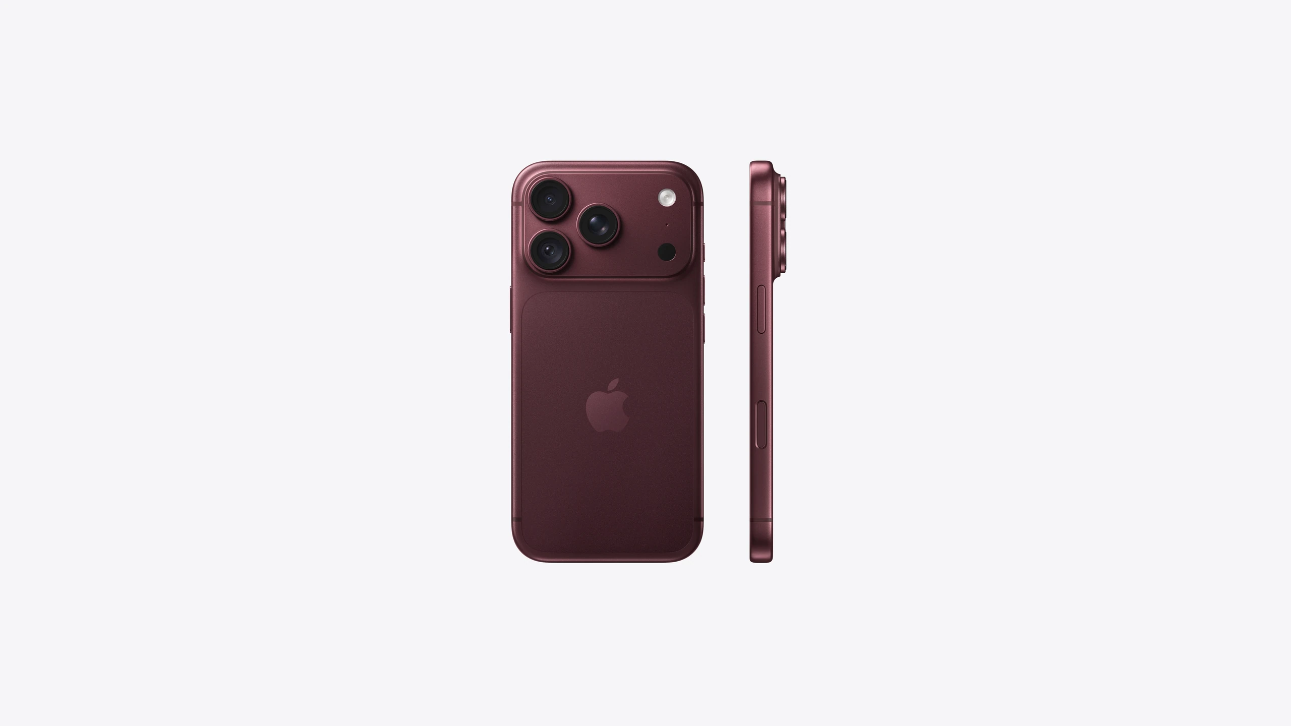 iPhone 18 Pro in Burgundy — back and side