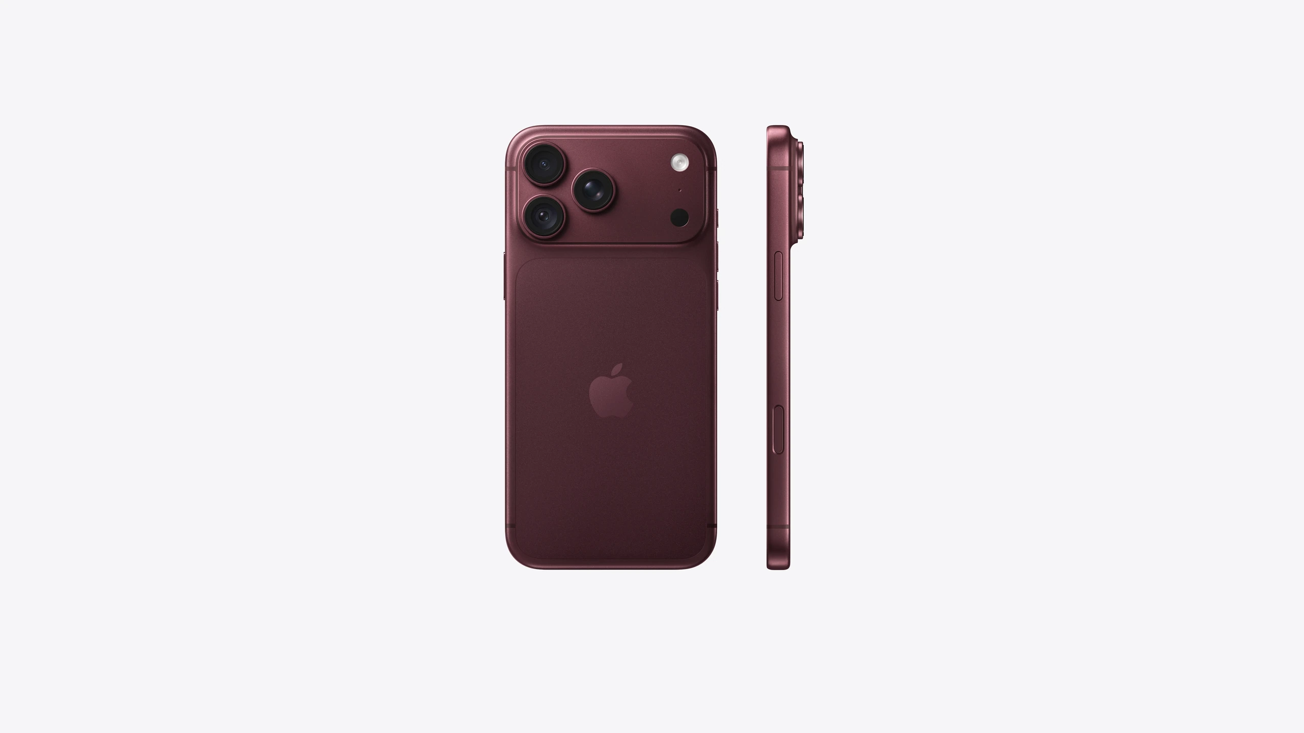 iPhone 18 Pro Max in Burgundy — back and side
