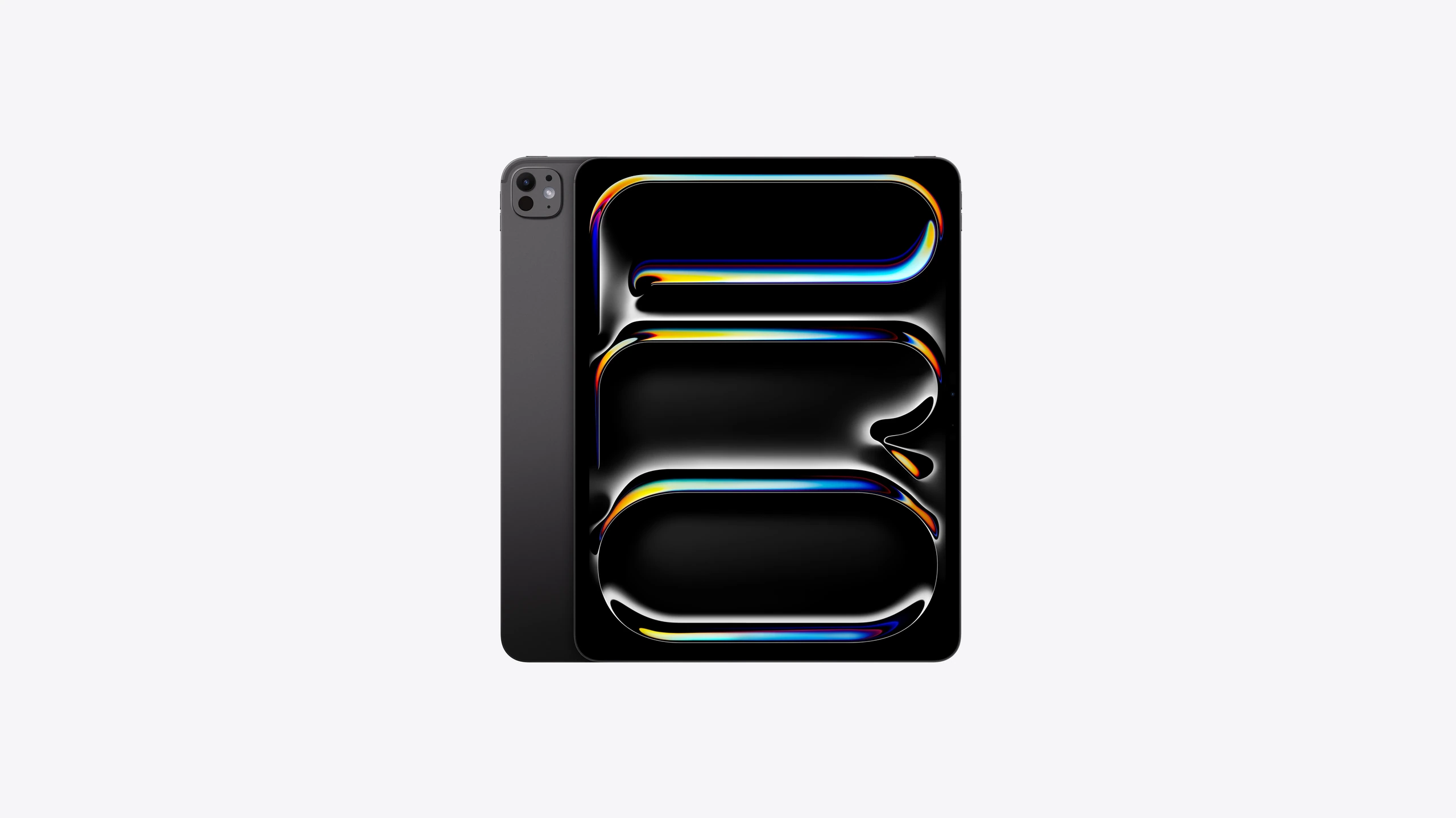 iPad Pro, back exterior, Space Black, Pro Camera System, iPad Pro, front exterior, black display bezel, rounded corners