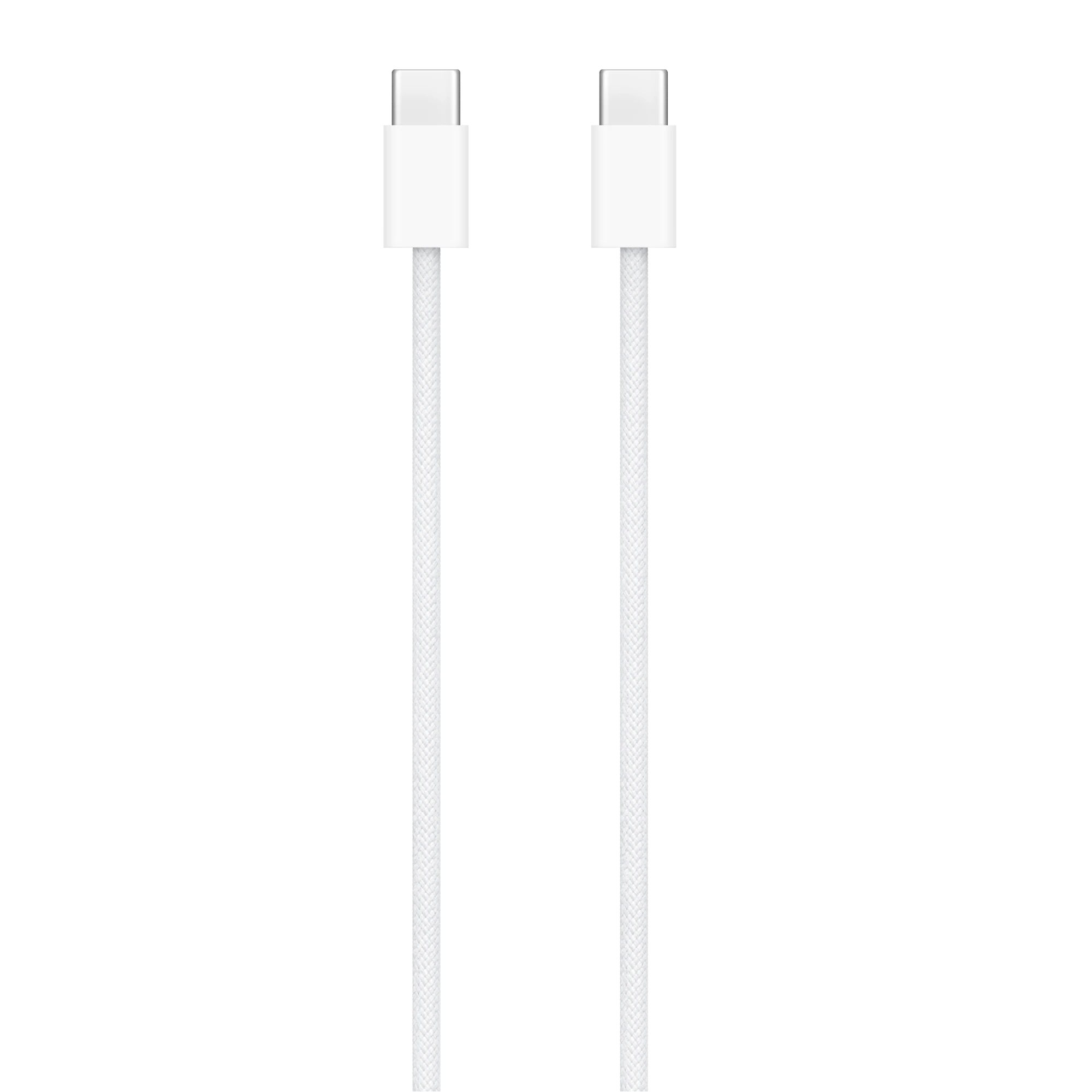 Close-up view of both ends of the cable showing the USB-C connectors and woven design.