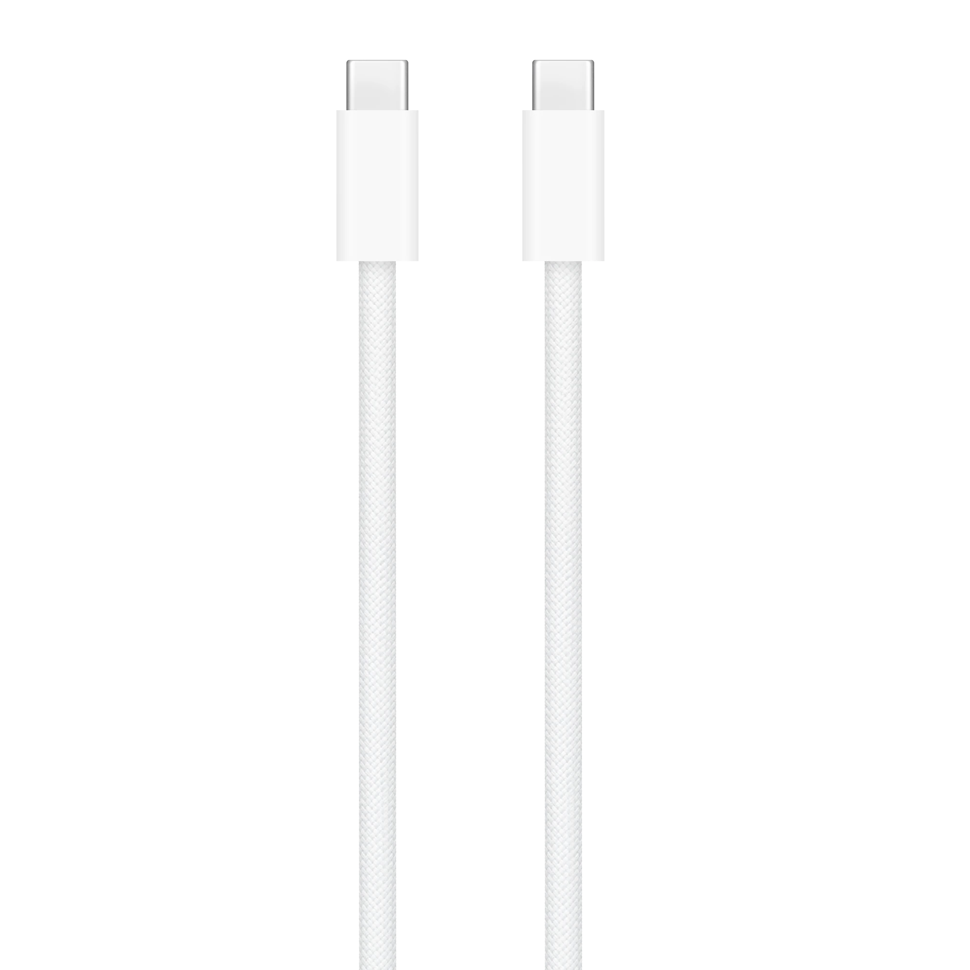 Close-up view of both ends of the cable showing the USB-C connectors and woven design.