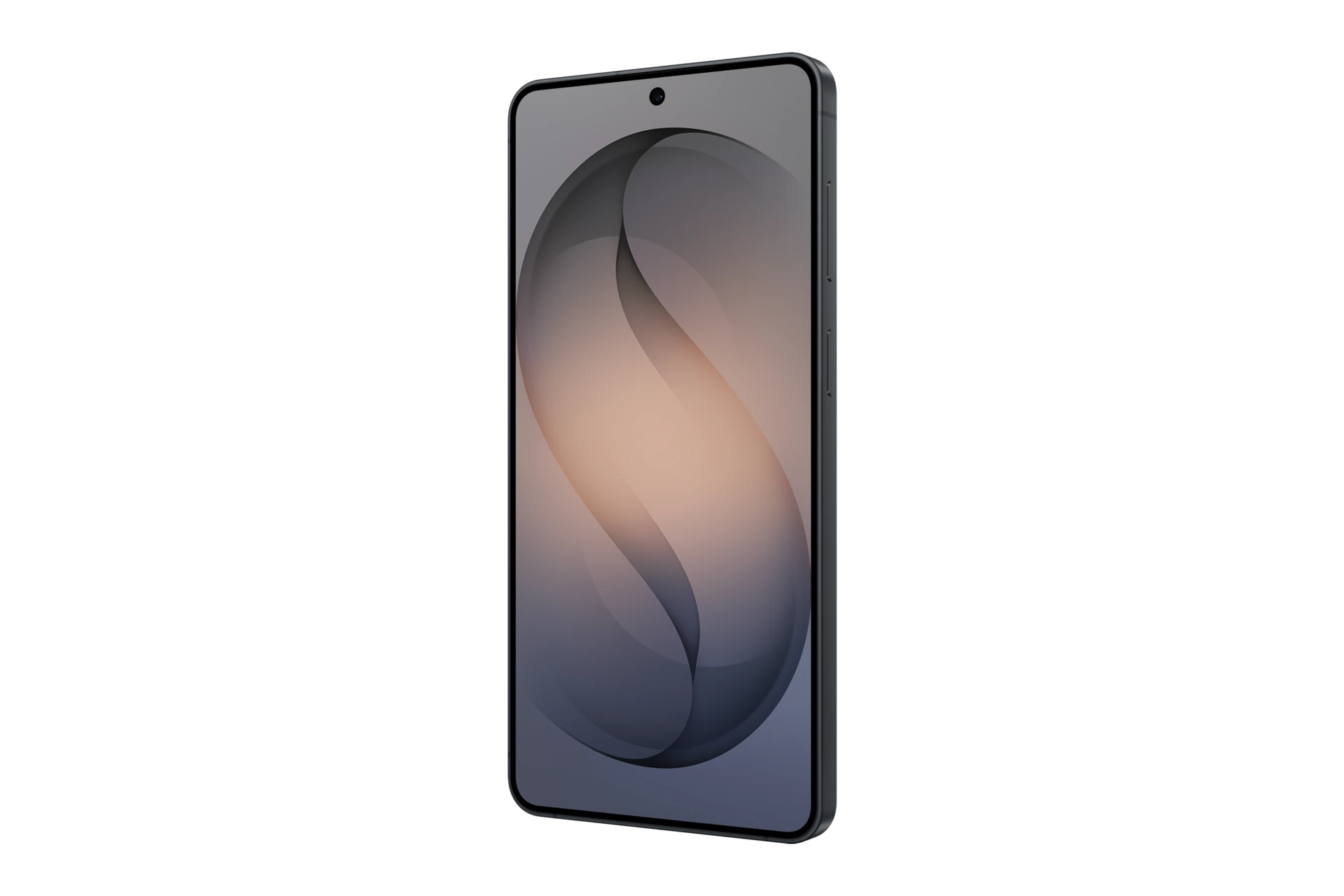 S26+ in Black, front, right angle.
